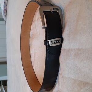 Duke Clothing Company Sz Small rustic Y2K leather Logo Belt 4 inch Width